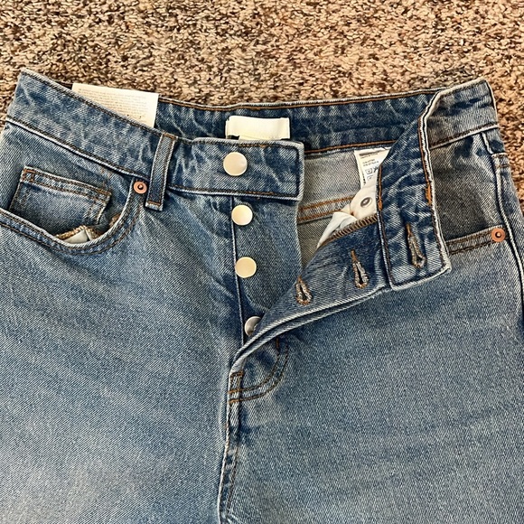 High Waist Straight Jeans w/ button fly - Picture 3 of 14